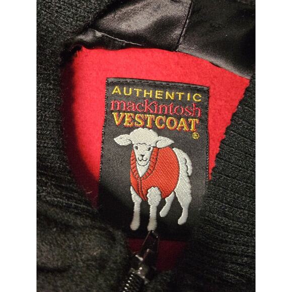 Authentic Mackintosh Vest Coat Wool Size 12 Vintage Made USA Hooded Red/Black - Picture 10 of 14